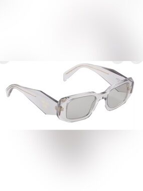 Preowned Prada Symbole Sunglasses Clear / Light Grey